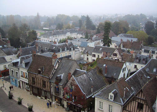 View of old Amboise from the ramparts of the castle