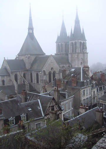 View of old Blois from the ramparts of the castle