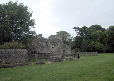 Ruins of the Chapter House, all that is left of the abbey to the left of the former church