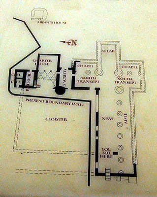 A plan of the Abbey as it was