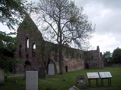 West front of Beauly Priory, rebuilt by Prior Reid between 1530 and 1558