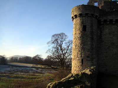 East range corner tower in January