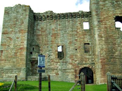 Main entrance to Crichton Castle