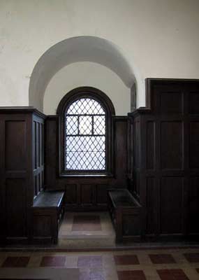 Beautiful niched seats in the Lord's Hall