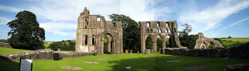 Panoramic view of the abbey