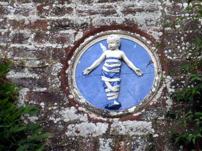 Intriguing detail of a garden wall