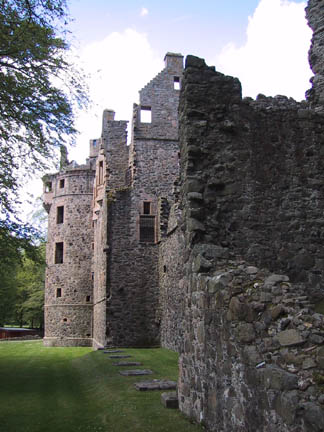 Huntly Castle from the east range