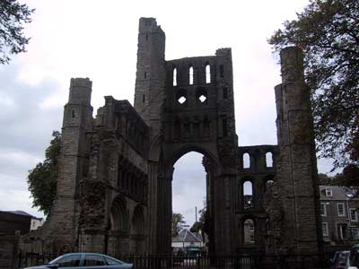 West tower of the Abbey in the town of Kelso