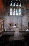Baptismal font in St Michael's Chapel, Linlithgow