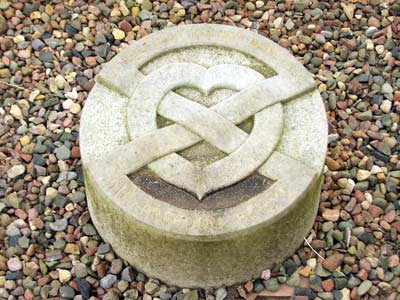 Heart Casket on the grounds of Melrose Abbey