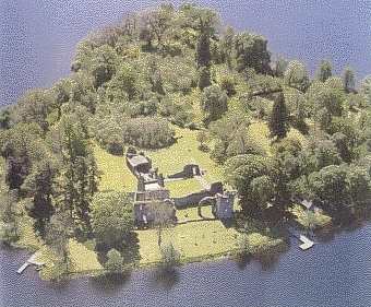 Menteith Island aerial view 