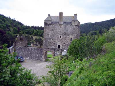 Neidpath Castle from the carpark