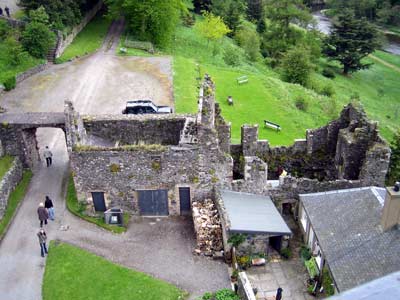 Looking over the entrance gateway