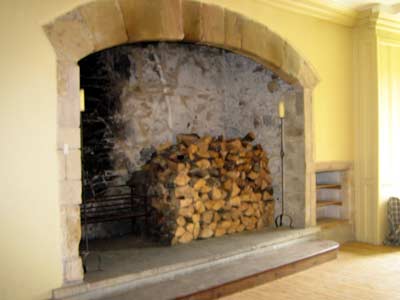 Large fireplace in the Great Hall