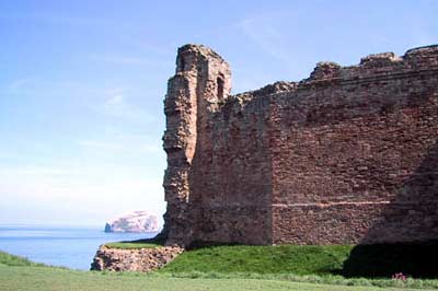 The Bass Rock in the distance